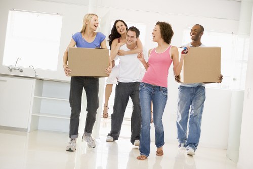 Commercial moving team planning a business relocation in Holland Park