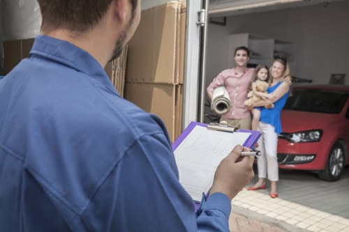 Moving team handling a residential relocation in Holland Park