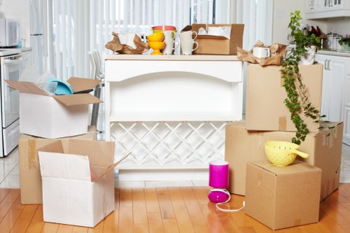 Removal professionals handling access and loading for a commercial move